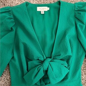 Ted Baker Green Dress with Bow Detail
